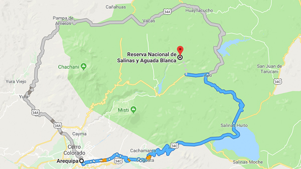 Aguada Blanca Reserve Map